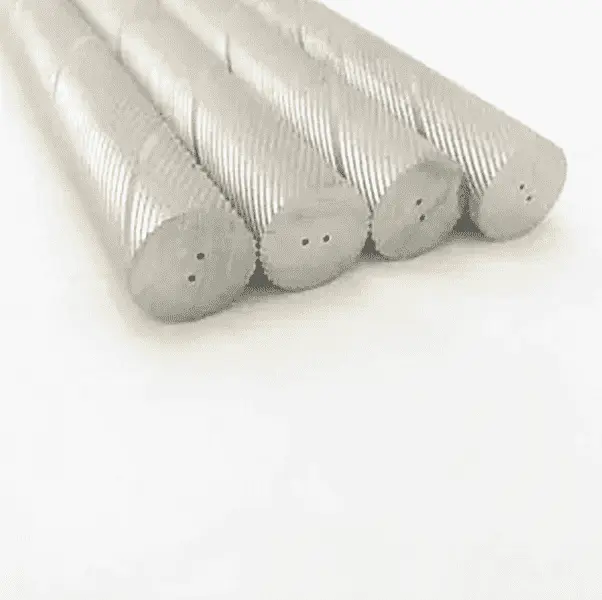Reasonable price Custom Tolerance Polished Round Bar - Factory Supply Tungsten Carbide Rods with two helix holes Double spiral/twisted holes rods with 30 or 40 degree – CEMENTED CARBIDE detail pictures
